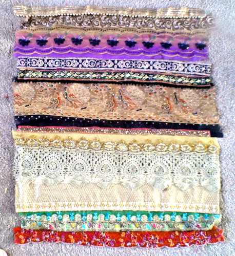 Sparkly indian sari fabric - indian,