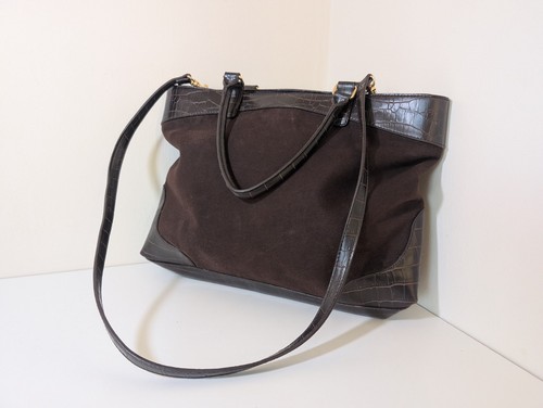 Faux suede vinyl brown - suede,