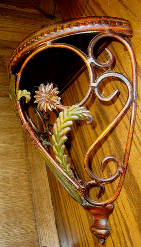 Wrought iron wall - wall, shelf