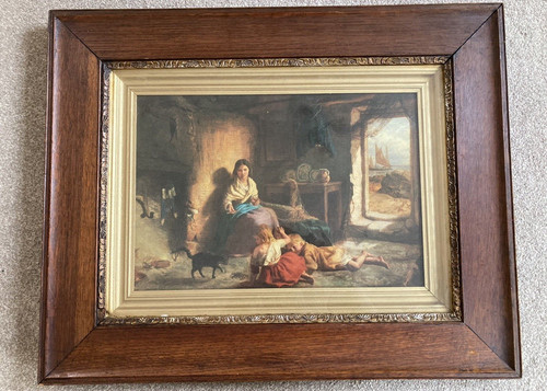 Vintage dark wood frame - vintage,