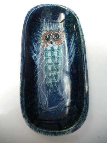 Owl trinket pottery - owl,