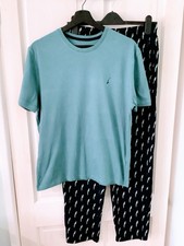 M&S MENS TEAL PARROTS BIRDS