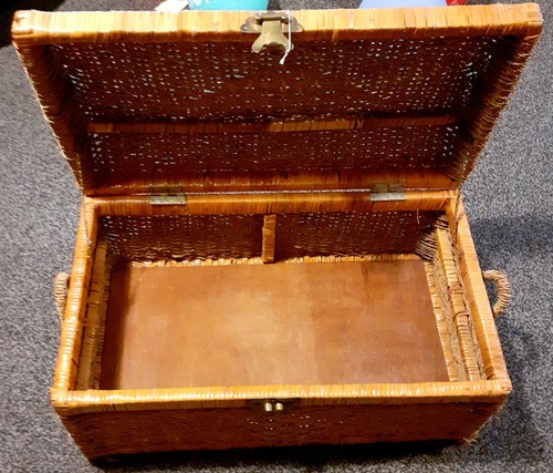 Vintage wicker storage - vintage,