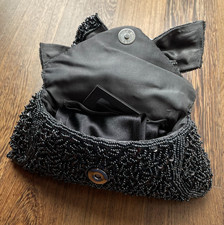 Phase Eight Gunmetal Grey/Black Evening Beaded Clutch Bag