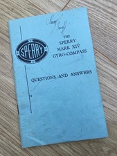 ORIGINAL DOCUMENT Sperry Gyro-compass Mk.XIV booklet  1947 / navigation device  
