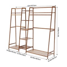 Wooden Clothes Rail Rack Heavy