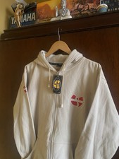 Vintage 1996 Wu Tang Clan Wu Wear Zip Up Hoodie- Beige/Cream - Rap - Hip Hop