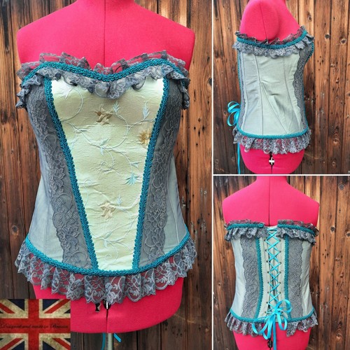 Bespoke silver and blue - blue, silk