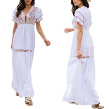 White Lace Floral Embroider