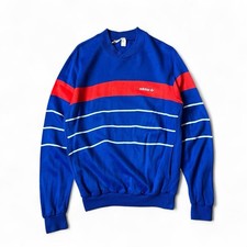 Vintage 1984 Adidas Ventex France euro 1984 Template striped sweatshirt Small