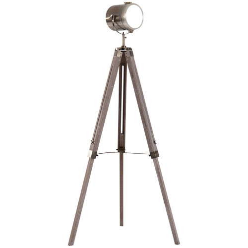 Tripod floor lamp wood bronze - floor,