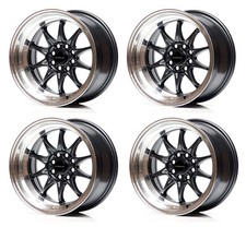 ULTRALITE UL48 15" x 8 ET 0 4x100 4x108 DEEP DISH GUN METAL ALLOY WHEELS Y2366