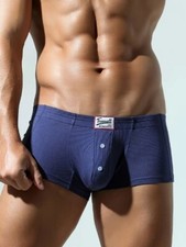 New Men's Sexy Blue Ribbed