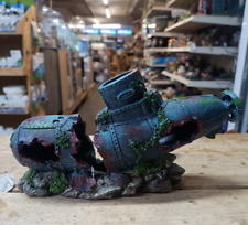 Submarine Fish Tank Wreck Ornament Cave Aquarium Decoration Hide Swim Throughs