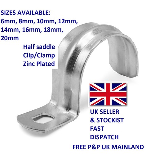 Half saddle clip - /clamp, zinc