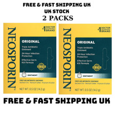 Neosporin Original Antibiotic Ointment 0.5oz First Aid Infection 24 Hour 2 PACKS