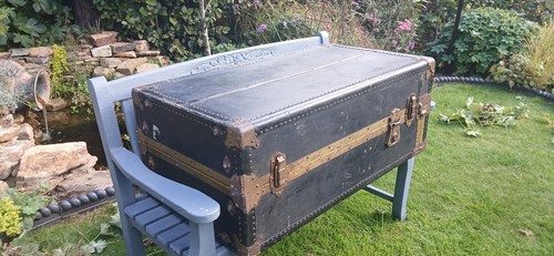Vintage shipping trunk - shipping, with
