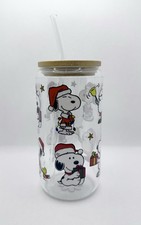 Christmas Snoopy 16oz Clear