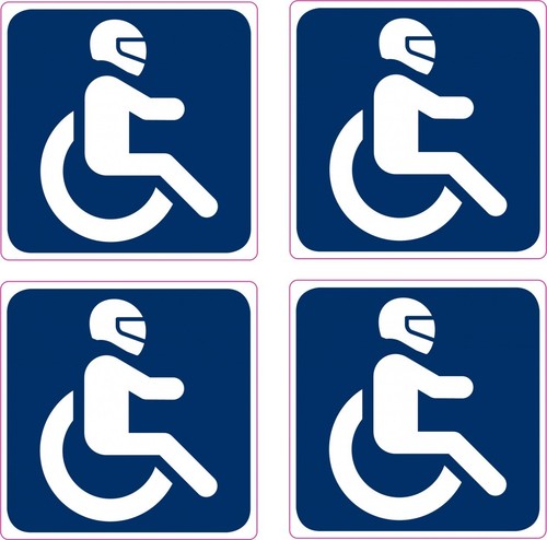 Disabled fia stickers - disabled, laptop