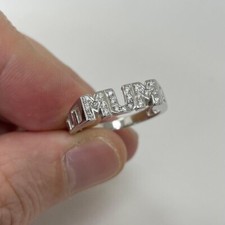 Sterling Silver Ladies' MUM CZ Family Ring - L-Z Sizes 4.0g - Gift Boxed