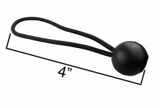4" Bungee Ball Black Cord Loop