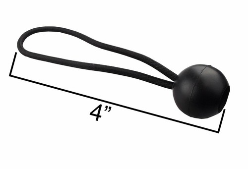 Bungee ball black cord - 4", loop