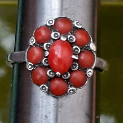 Antique coral ring art deco - antique,