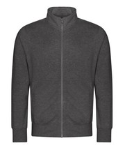 Mens Full Zip Up Sweat Jacket Plain Casual Zipped Sweatshirt Jumper AWDis