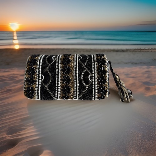 Beaded evening purse - beaded, clutch
