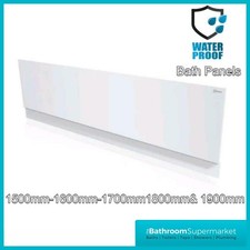 White 2 PIECE Bath Panel 100% WATERPROOF Bathroom Front Side End Many Sizes 