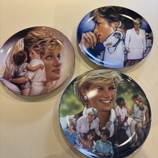 Diana Franklin Mint Plates Set of 3 Immaculate No Boxes