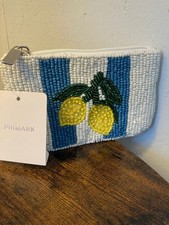 beaded yellow white & blue