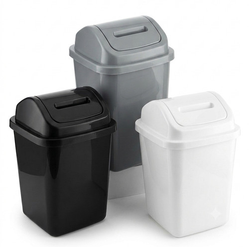 Plastic swing top bin - 5l,