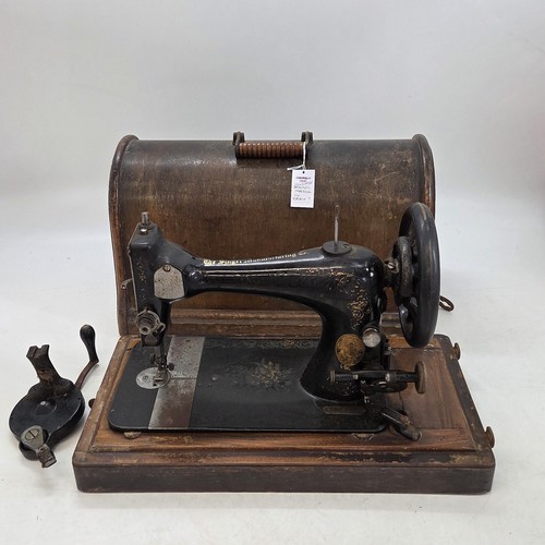 Antique singer hand crank - hand,