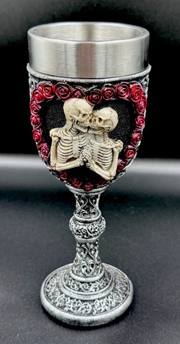 Gothic skeleton lovers chalice - skeleton,