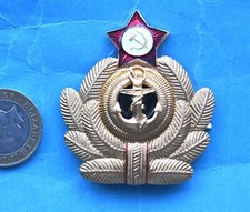 RUSSIAN NAVY OFFICERS FULL SIZED CAP BADGE WITH REAR PRONG FIXING (D).
