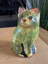 Vintage Folk Art Cat Figurine