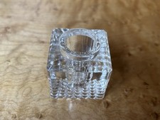 Vintage clear glass - glass, cube