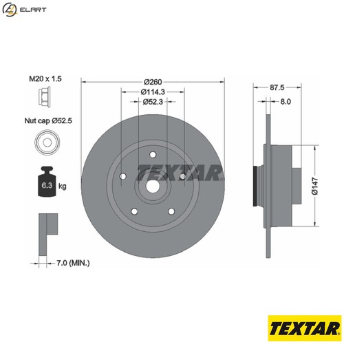 Brake disc 92295203 for - brake,
