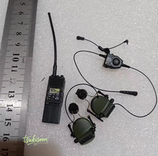1Set Soldier Radio Headset 1/6