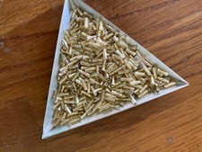 18g  Matsuno 6mm gold twist silver lined bugle glass beads - jewellery crafts