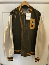 Men's Gant Large Varsity Jacket - BNWT Oat/Green Full Zip Varsity Jkt RRP £280