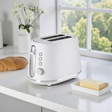 2 Slice Toaster White Extra