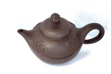 Chinese Zisha Teapot Terracotta Clay Rare Vintage signed Yixing 19-20th Century