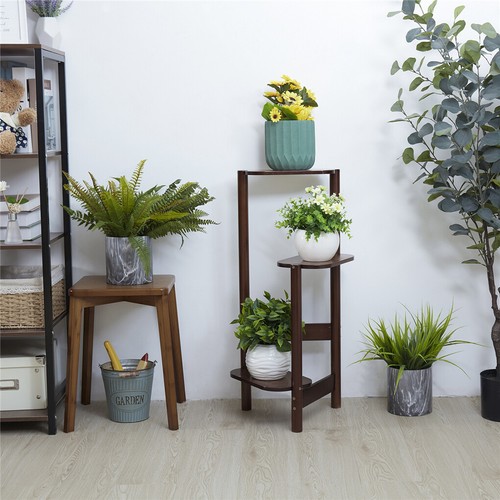 Industrial corner plant stand - industrial,