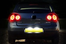 For Golf MK5 V TSI GTI TDI R32 LED 03-08 White Number Plate License Light Bulbs