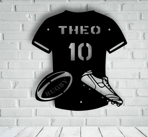 Personalised acrylic rugby - personalised,