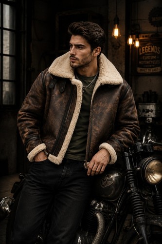 Men vintage brown leather - men’s,