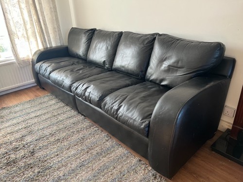 Large black seater - large, settee