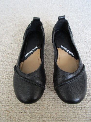Hush puppies black leather - puppies,